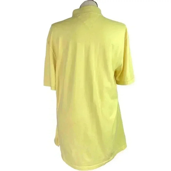 Tommy Hilfiger Mens XL Polo Mesh Shirt Short Sleeve Bottom-Up Cotton Yellow - Picture 6 of 8